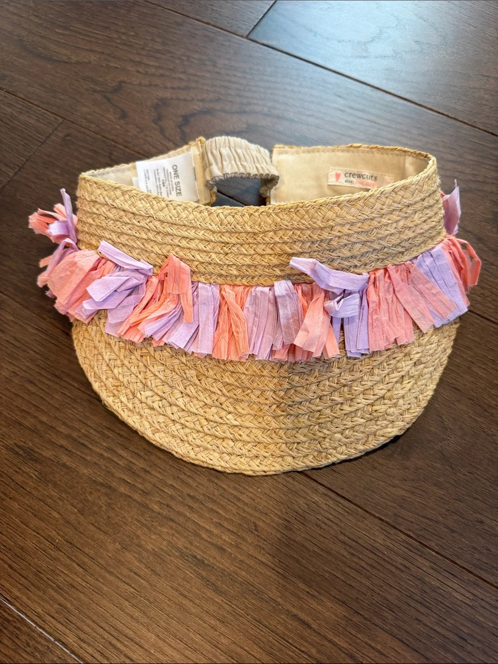 Crewcuts Straw Fringe Visor Girls One Size - C36-044